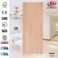 JHK-F01 Elegante Linha Direta Liso Natural Folheado Faia Madeira HDF Doorskin